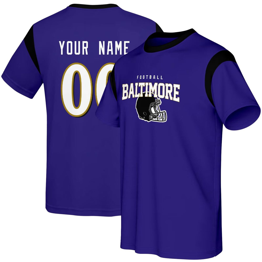 ANTKING Baltimore T Shirt Crewneck Short Sleeve Custom Name Number for Men Youth Gifts ANTKING