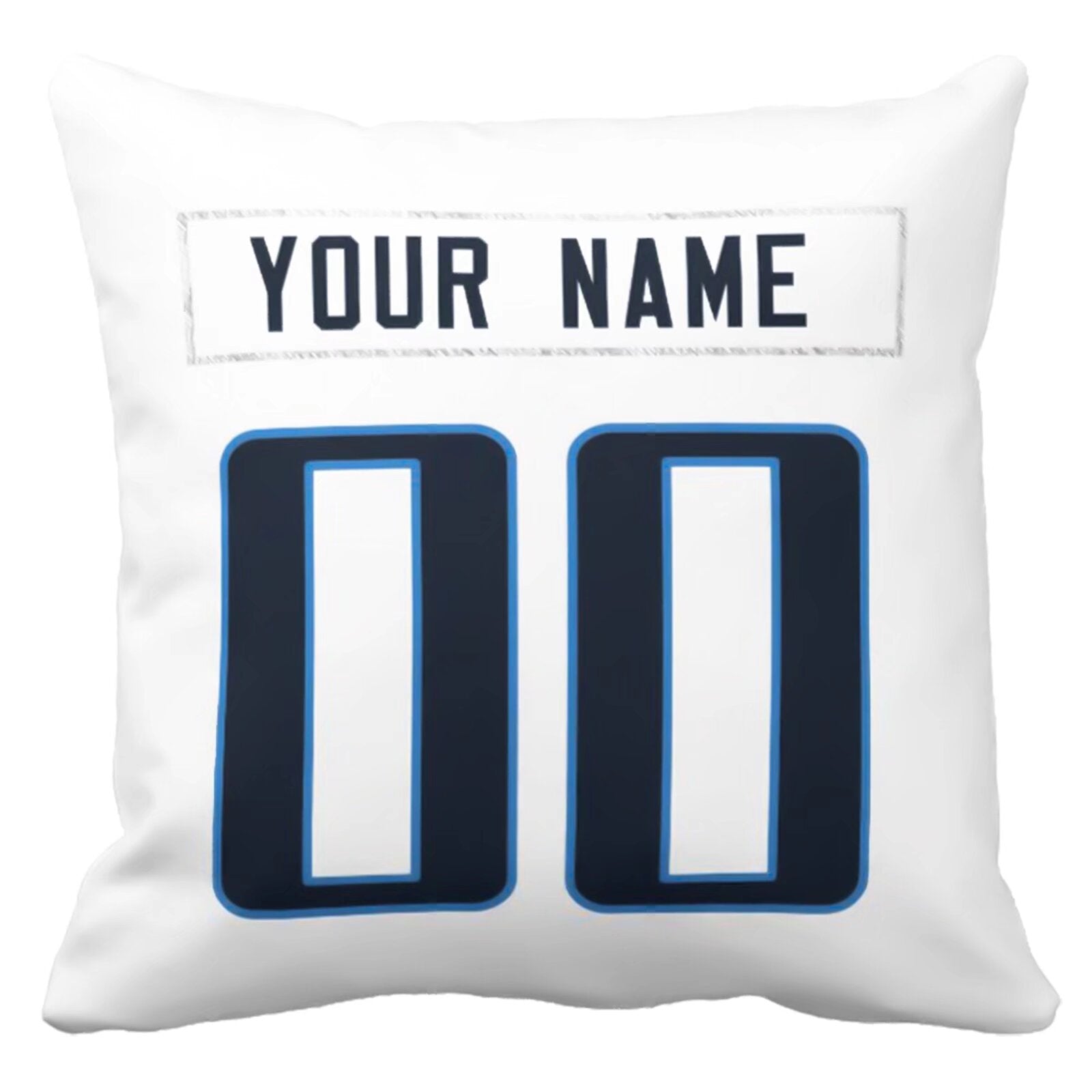 Tennessee personalized football pillow extra product view showing custom name and number design