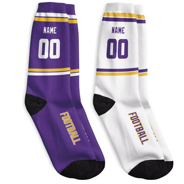 Custom Minnesota Football Socks - Personalized Athletic Fan Crew Socks - Antking