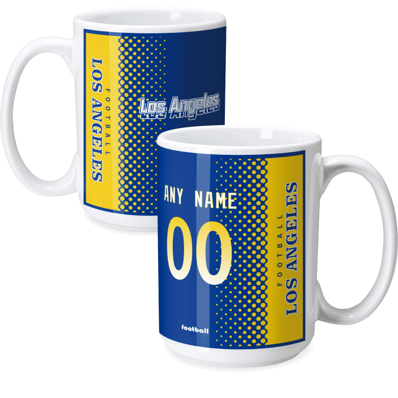 Custom [Los Angeles R] Mug with Personalized Name - Ceramic Coffee Cup - Antking
