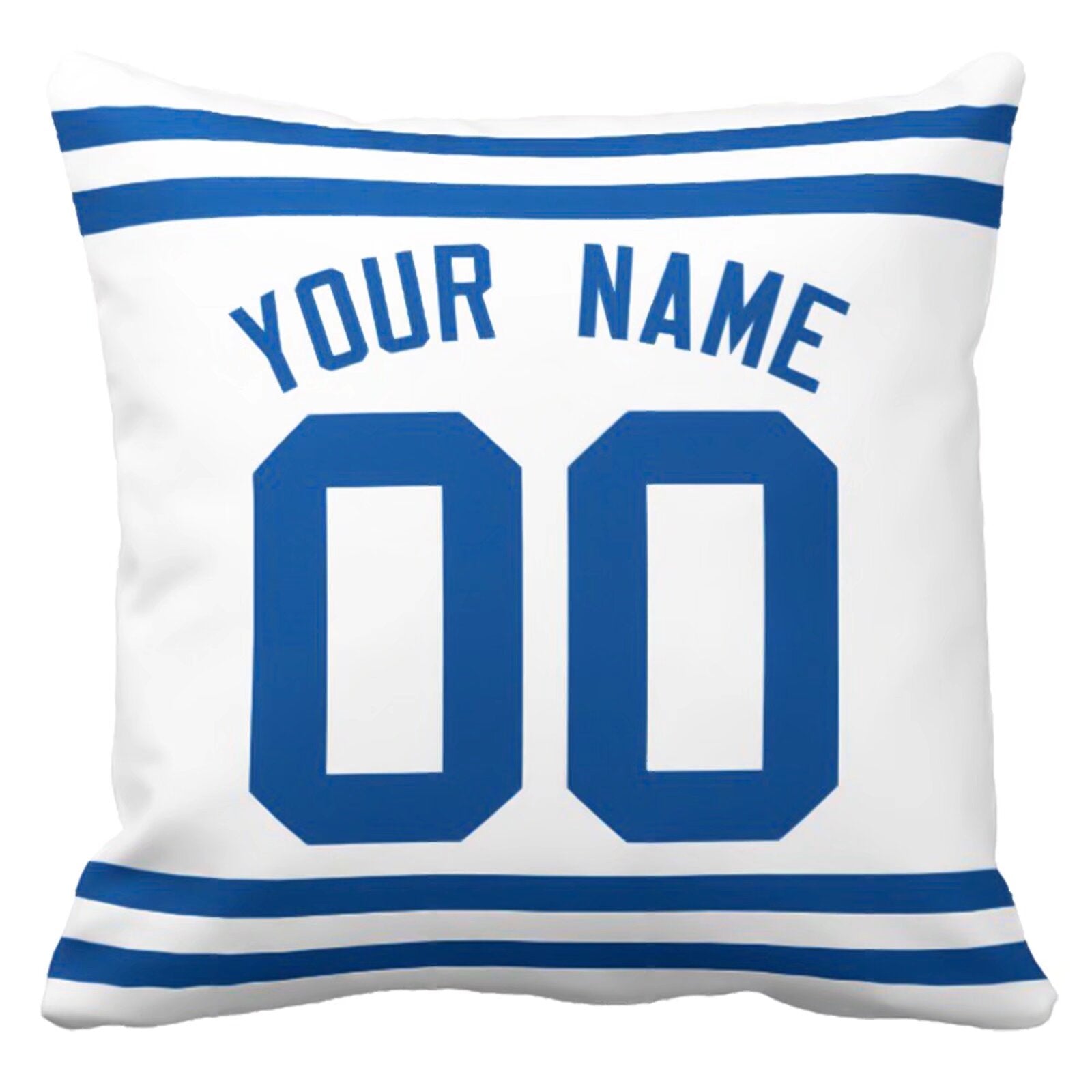 Indianapolis custom name and number football pillow additional color front view