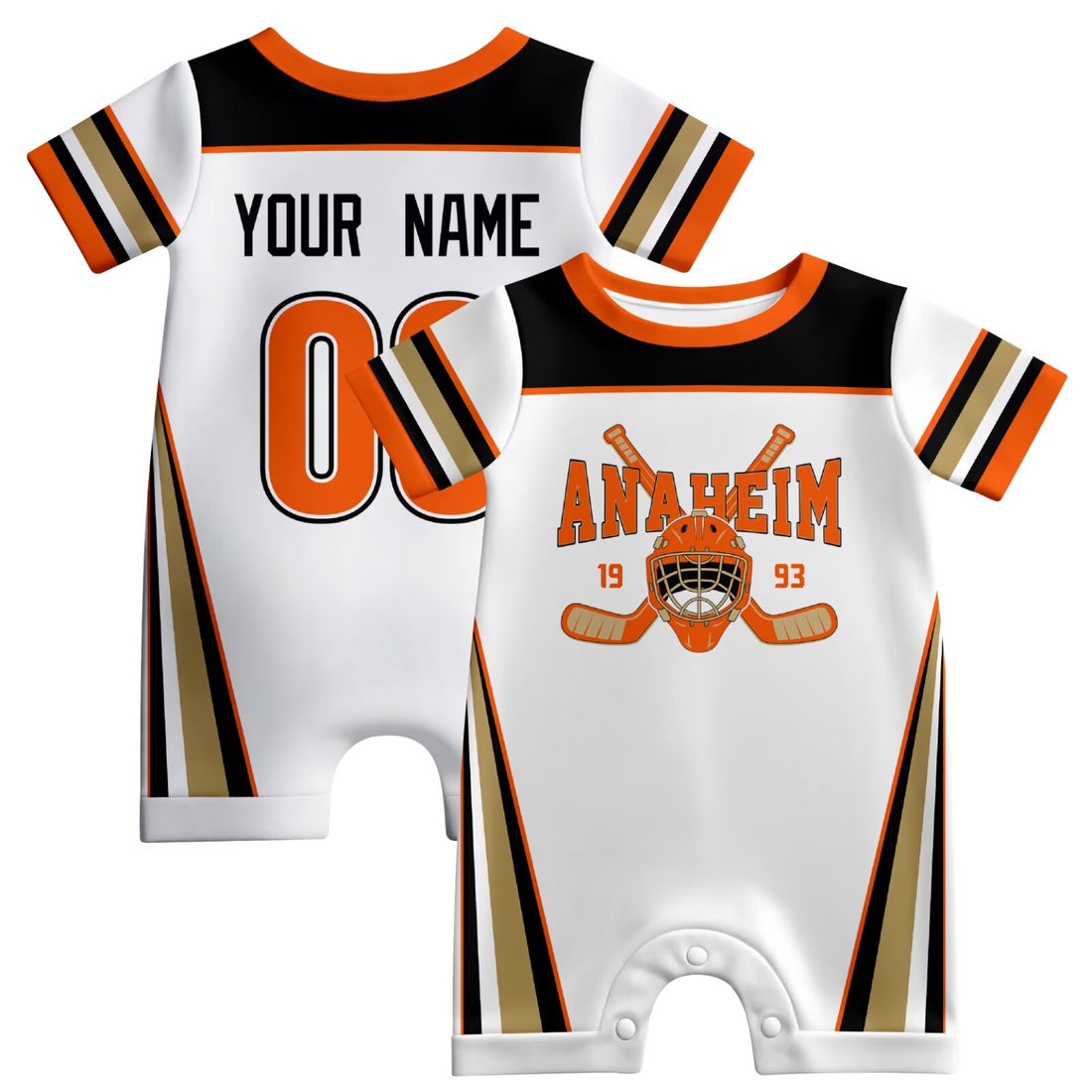 Anaheim Baby Rompers Unisex Baby Clothes Custom Name Number for Baby Boys Bodysuit Gifts