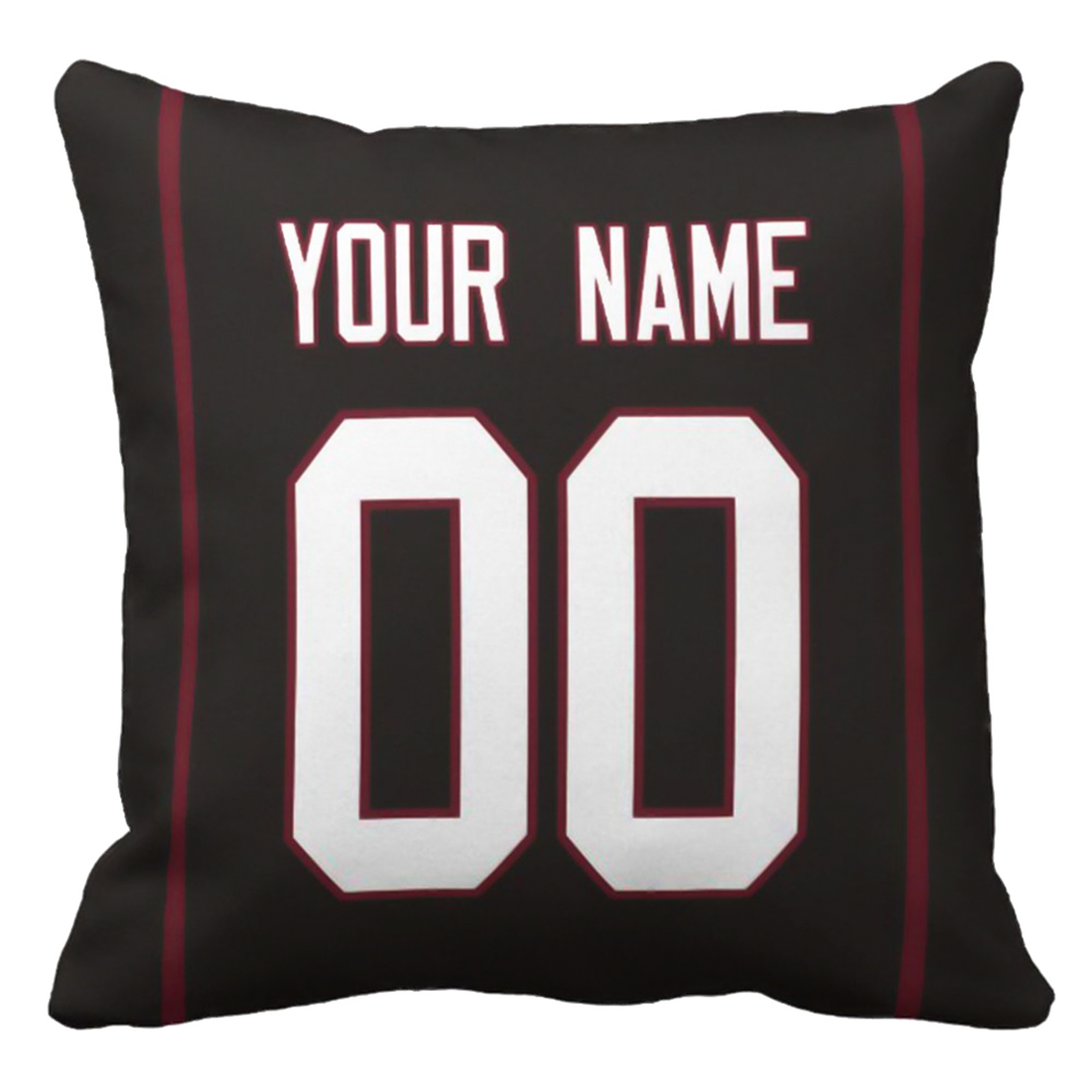 Arizona personalized football throw pillow set with custom name and number in city-inspired colors