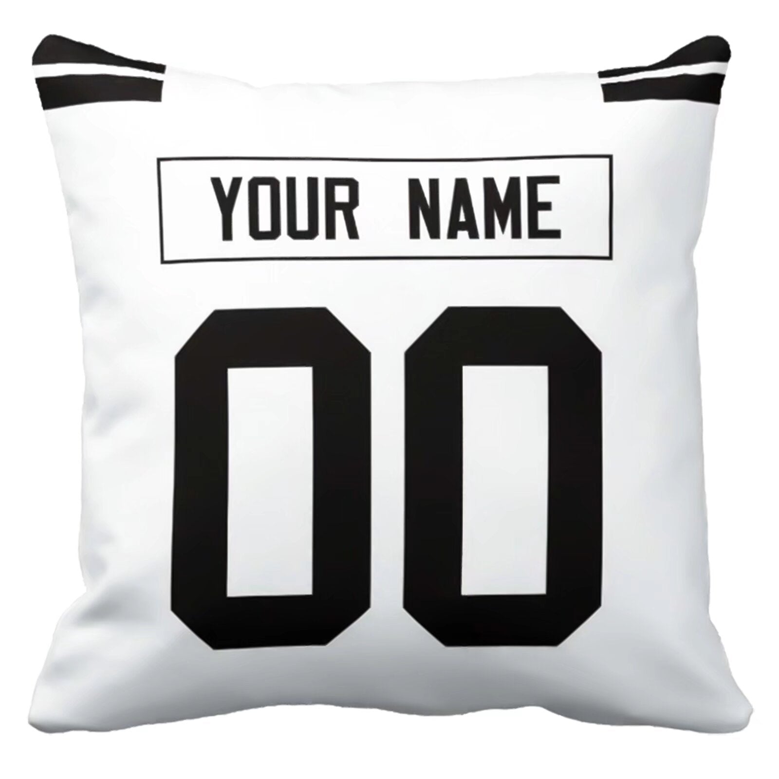 Las Vegas custom football throw pillow two-tone product view with name and number