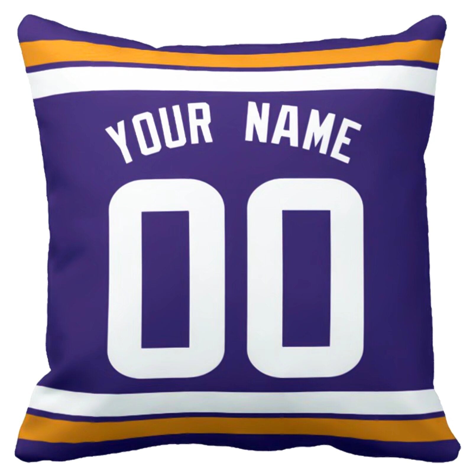 Minnesota custom name and number football pillow additional color front view