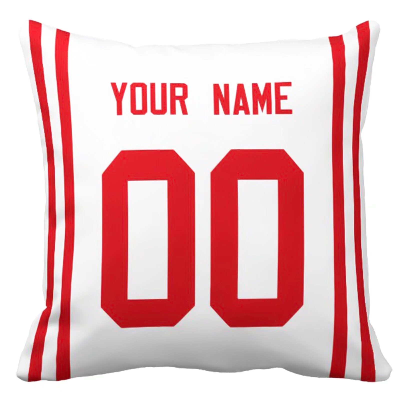 San Francisco custom name and number football pillow additional color front view