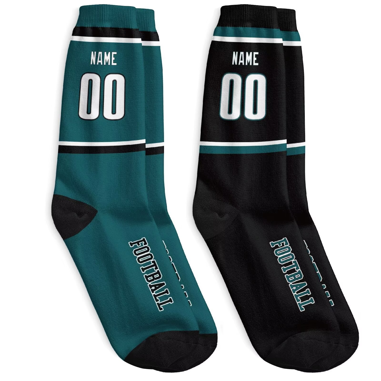 Custom Philadelphia Football Socks - Personalized Athletic Fan Crew Socks - Antking