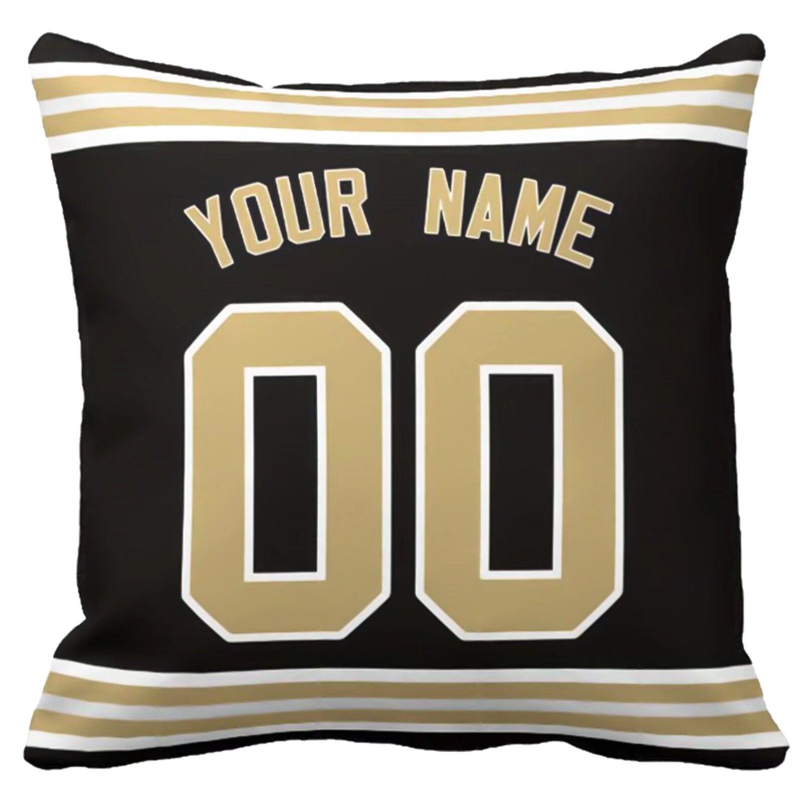 New Orleans custom name and number football pillow additional color front view