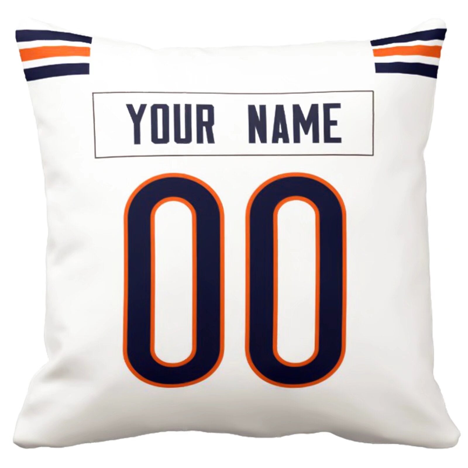 Chicago personalized football pillow extra product view showing custom name and number design