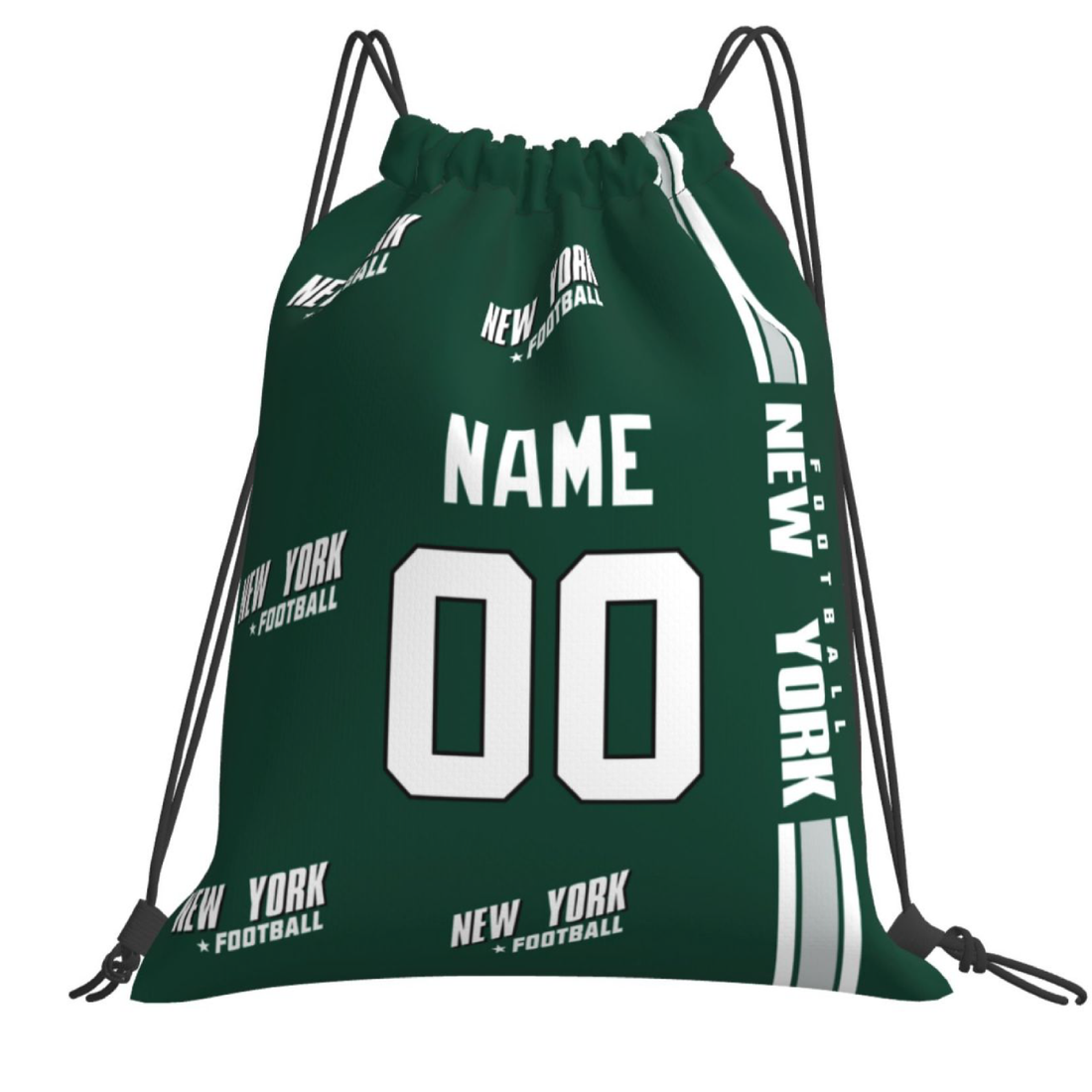 Personalized New York J Football Sports Bag - Custom Athletic Gym Duffel for Fans - Antking