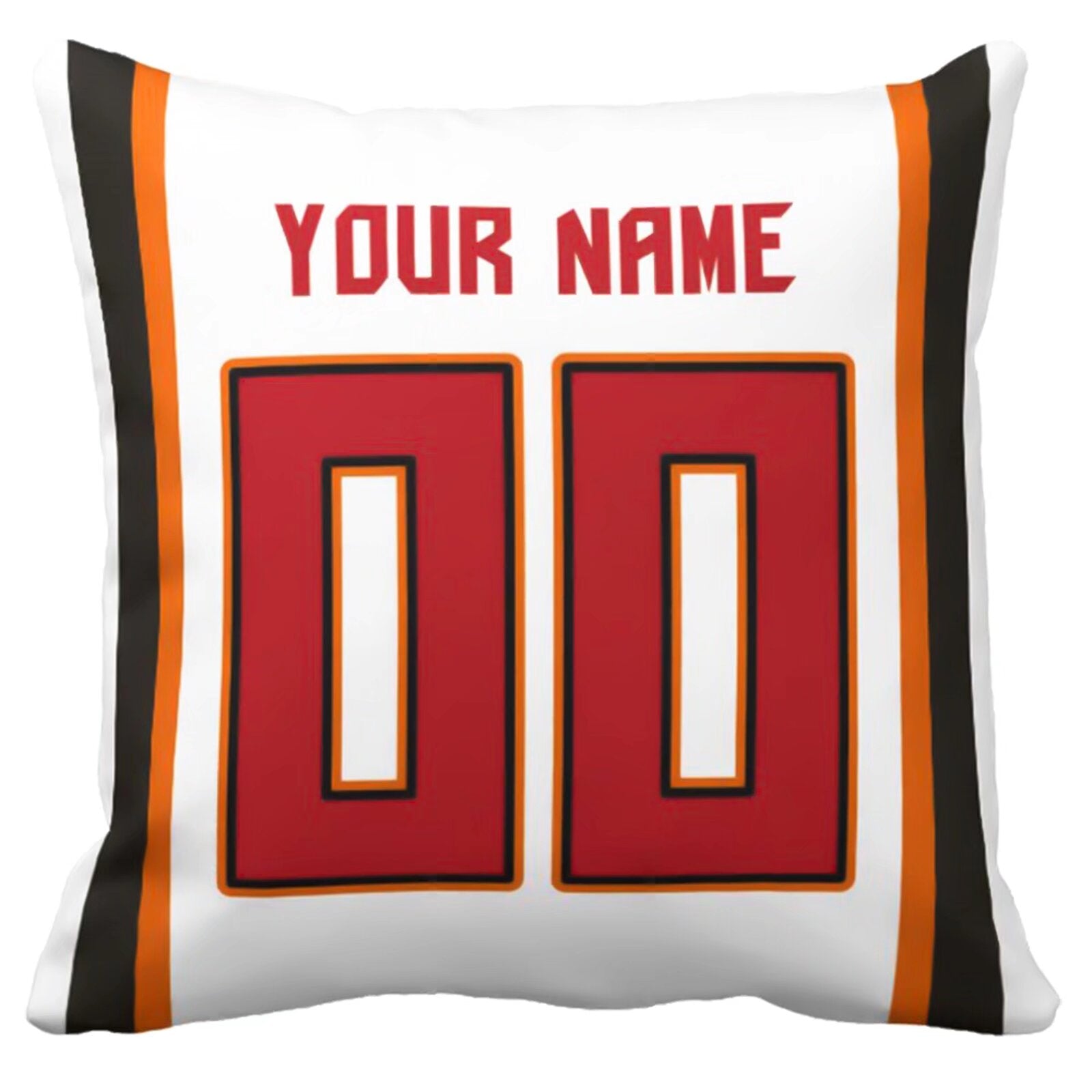Tampa custom name and number football pillow additional color front view