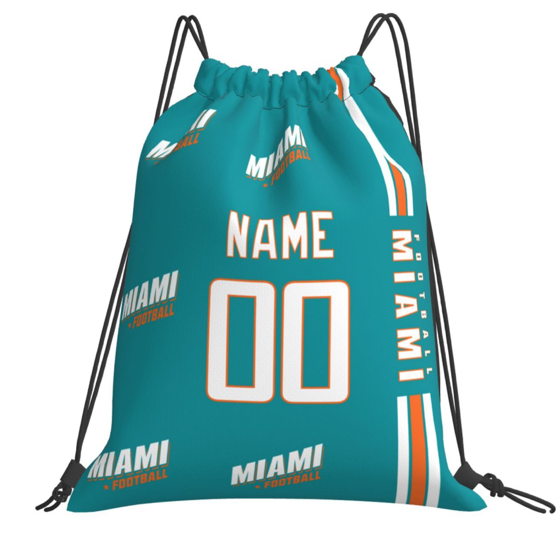 Personalized Miami Football Sports Bag - Custom Athletic Gym Duffel for Fans - Antking
