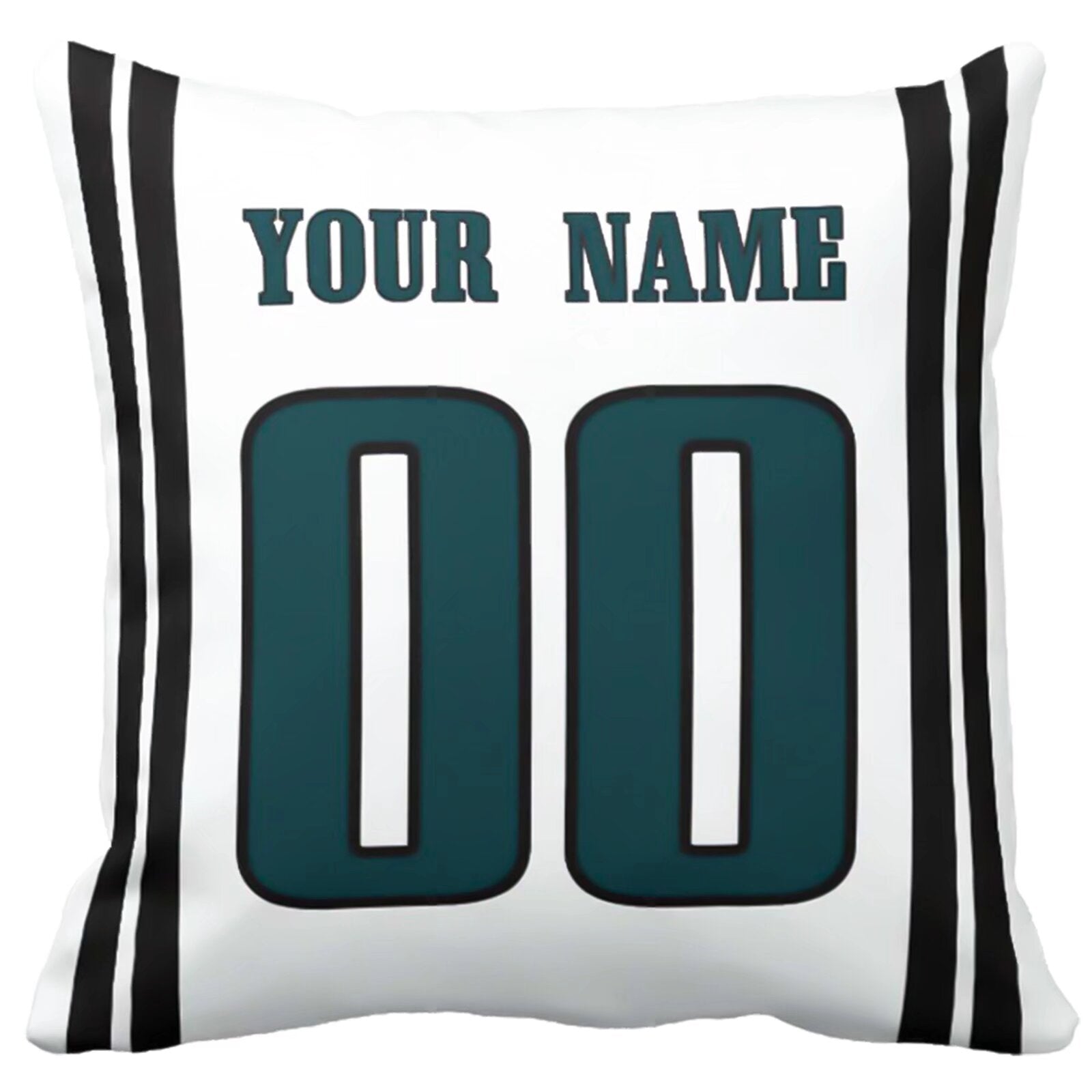Philadelphia custom name and number football pillow additional color front view