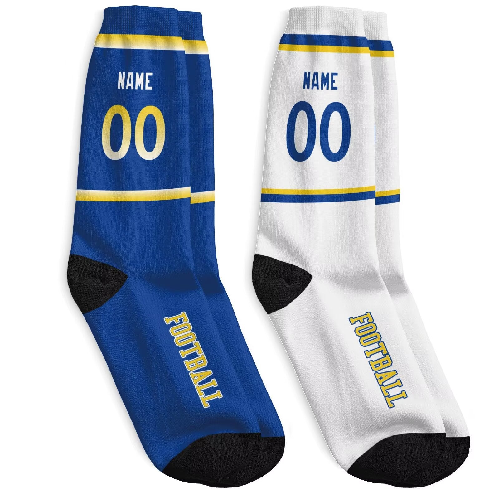 Custom Los Angeles R Football Socks - Personalized Athletic Fan Crew Socks - Antking