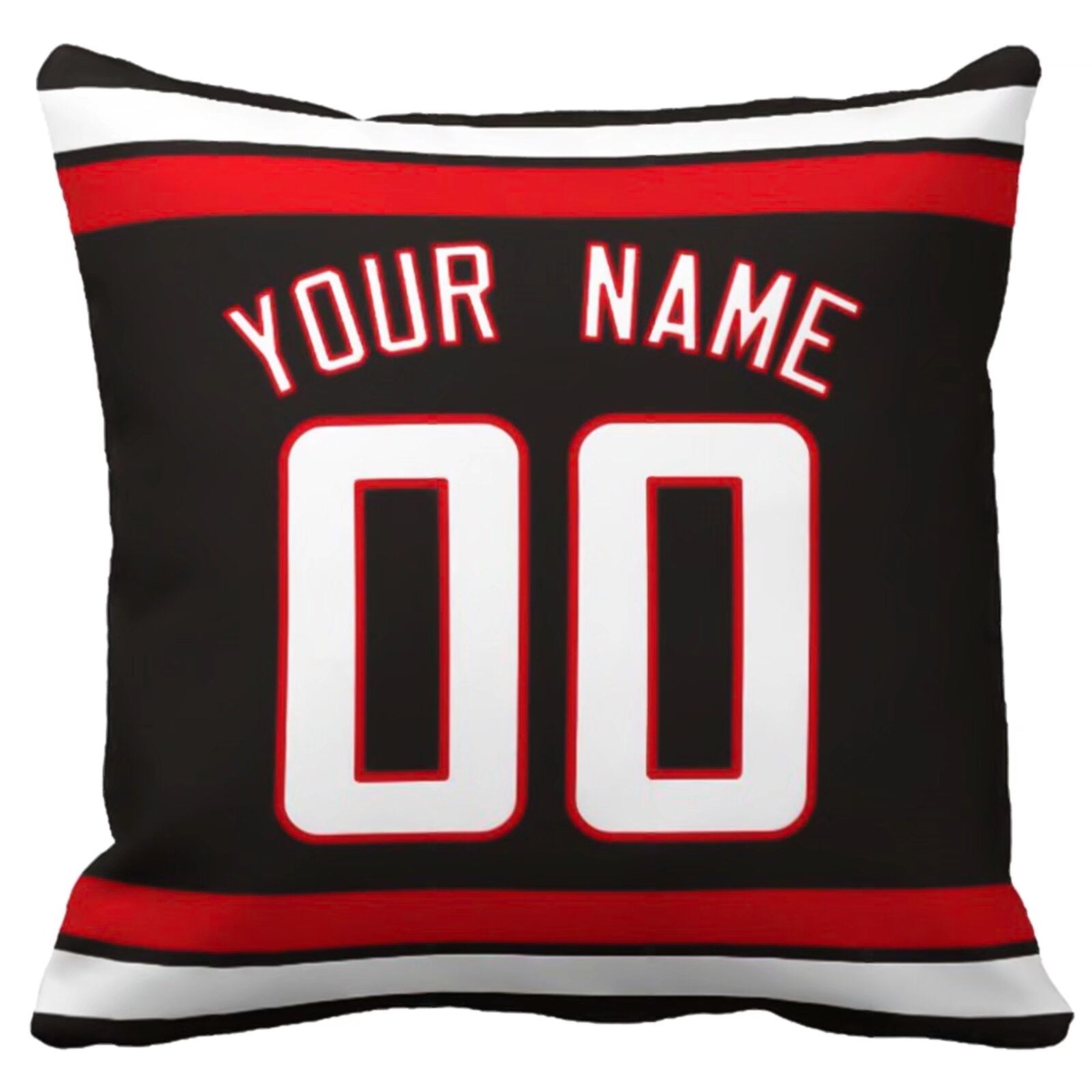 Atlanta custom name and number football pillow additional color front view