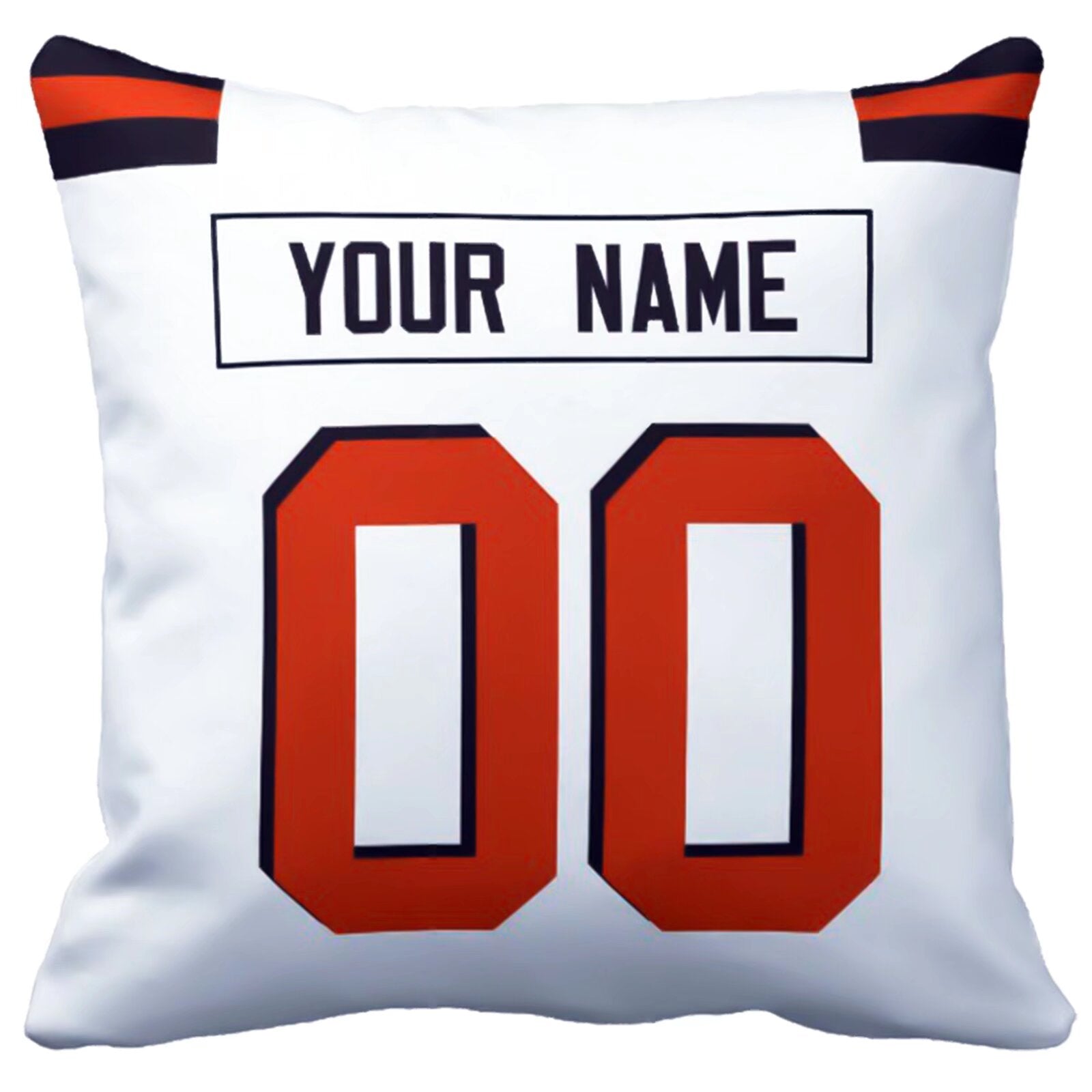 Cleveland personalized football pillow extra product view showing custom name and number design