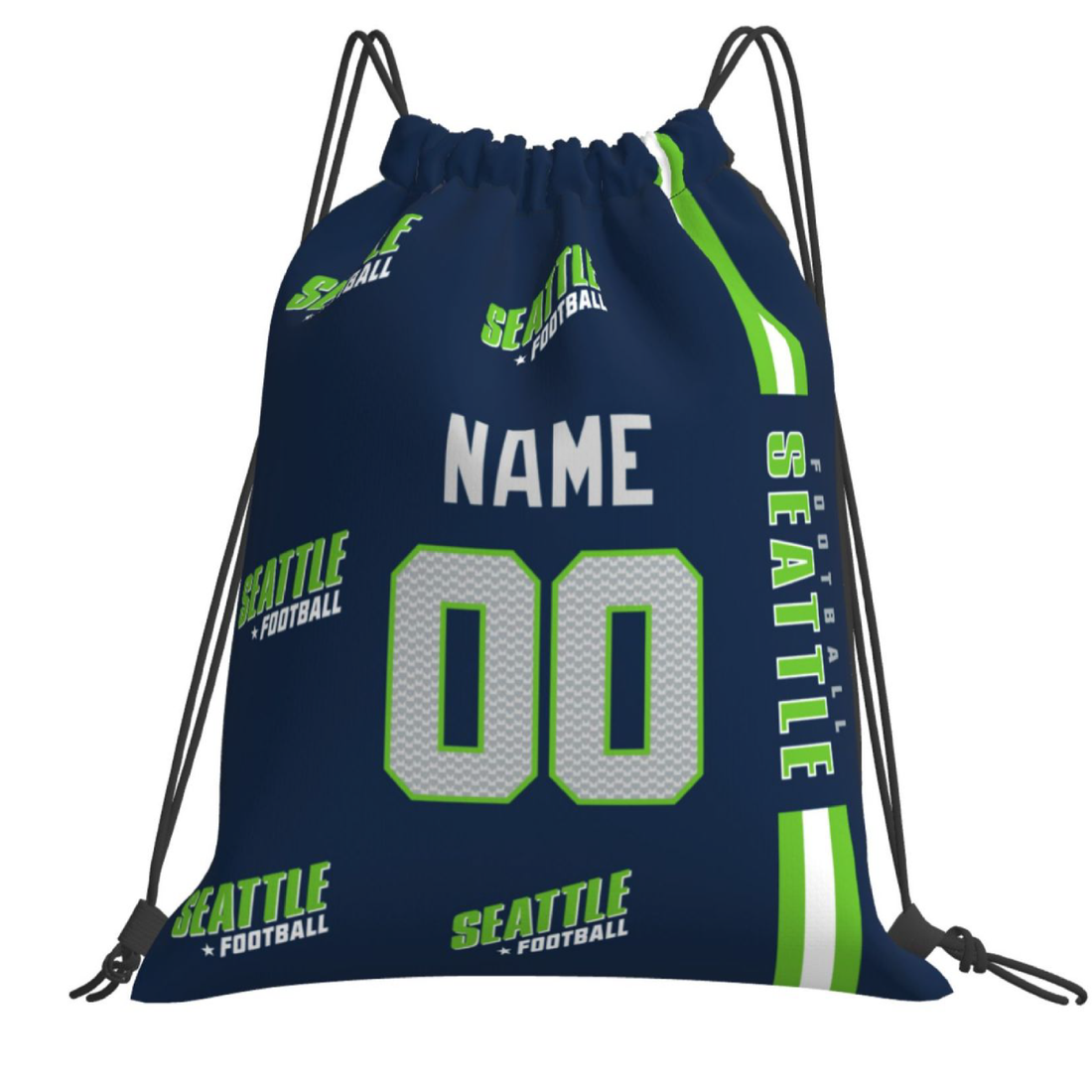 Personalized Seattle Football Sports Bag - Custom Athletic Gym Duffel for Fans - Antking