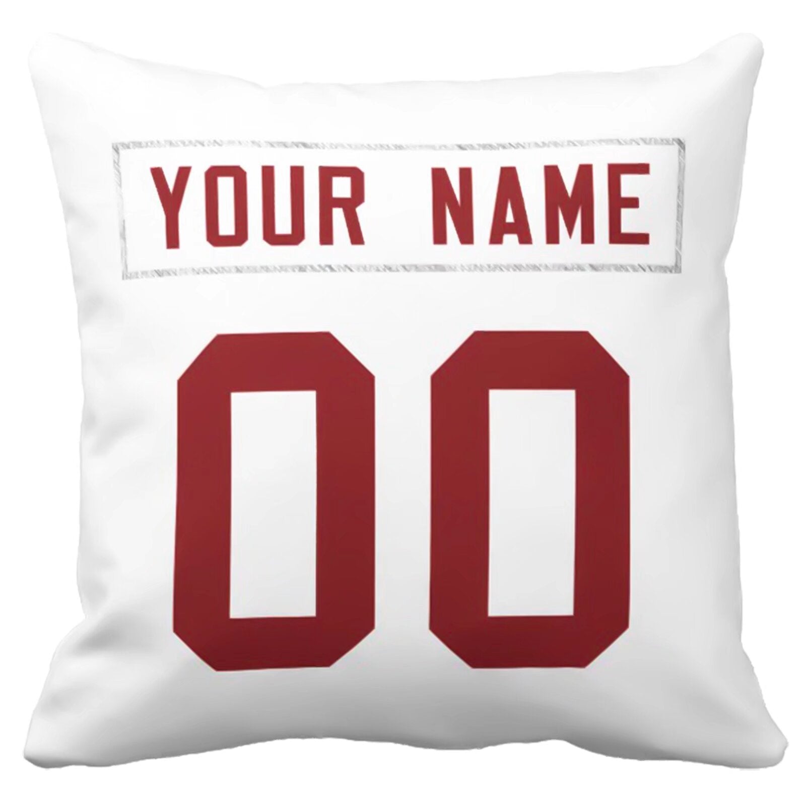 San Francisco personalized football pillow extra product view showing custom name and number design