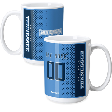 Personalized Tennessee Football Mug - Custom Name & Number - Antking ANTKING