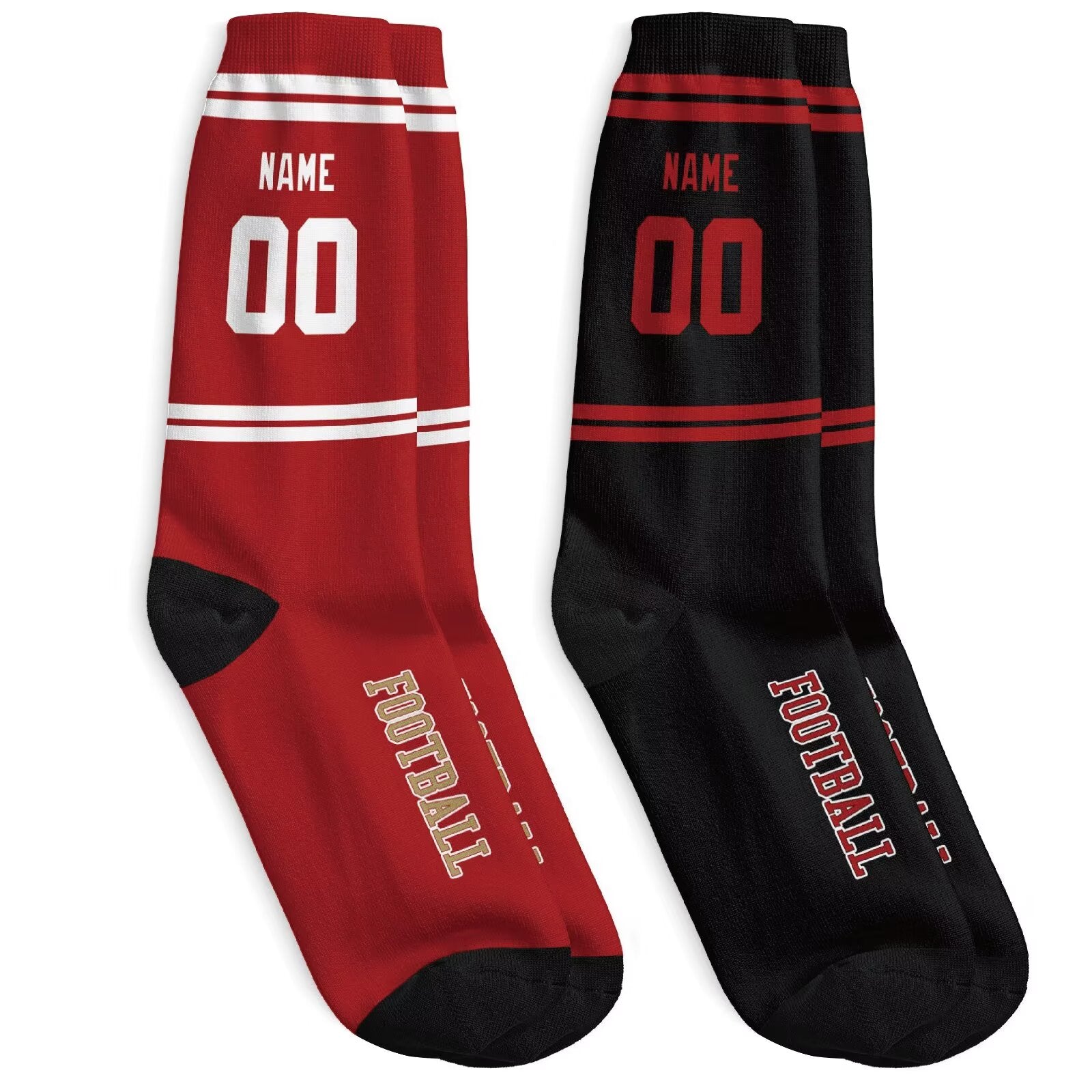 Custom San Francisco Football Socks - Personalized Athletic Fan Crew Socks - Antking