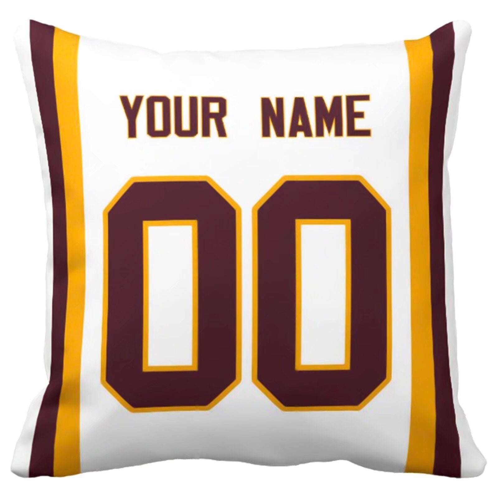 Washington custom name and number football pillow additional color front view
