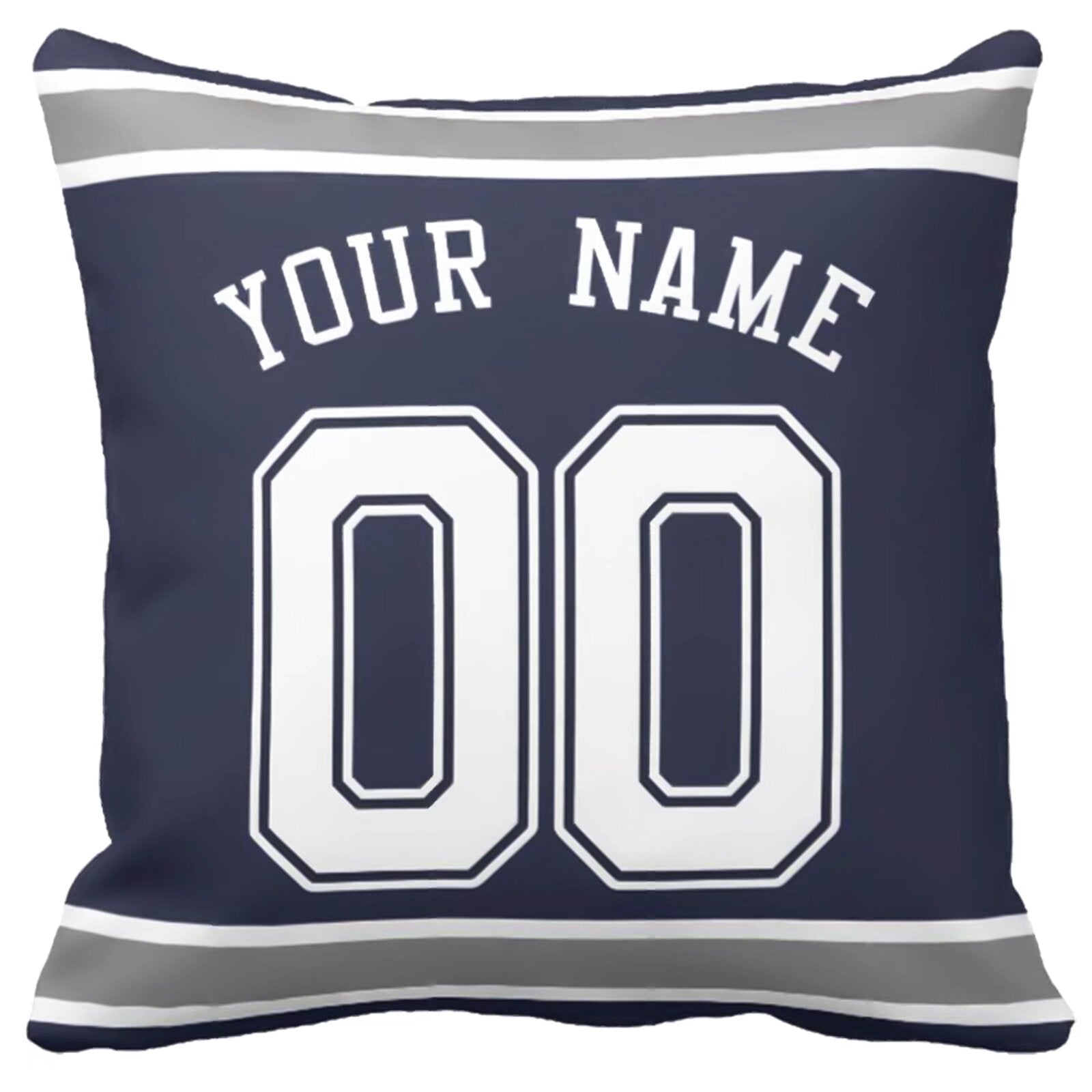 Dallas custom name and number football pillow additional color front view