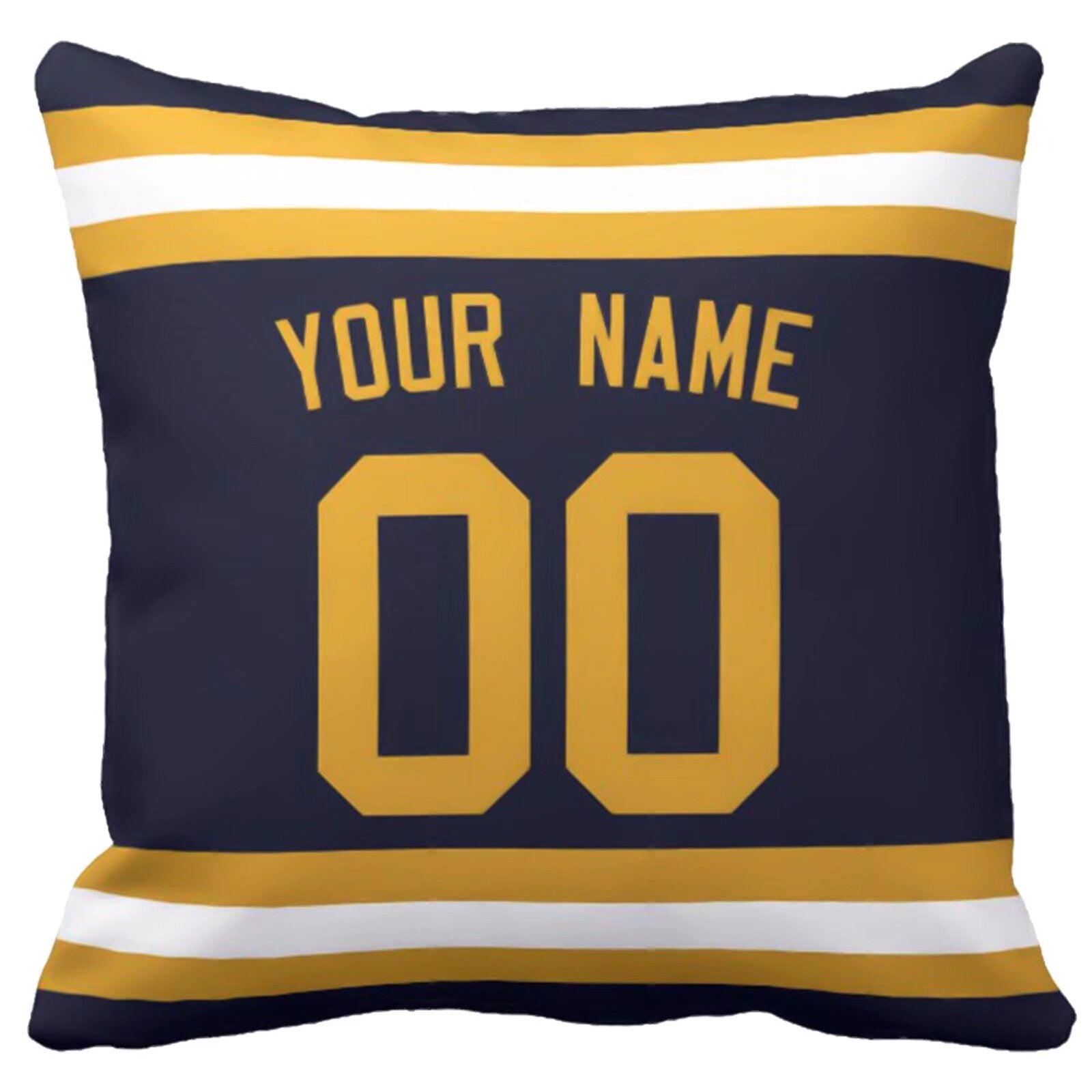 Green Bay personalized football pillow alternate front view with name and number design