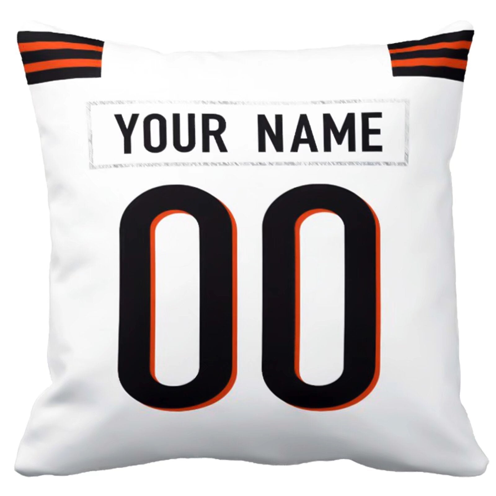 Cincinnati personalized football pillow extra product view showing custom name and number design