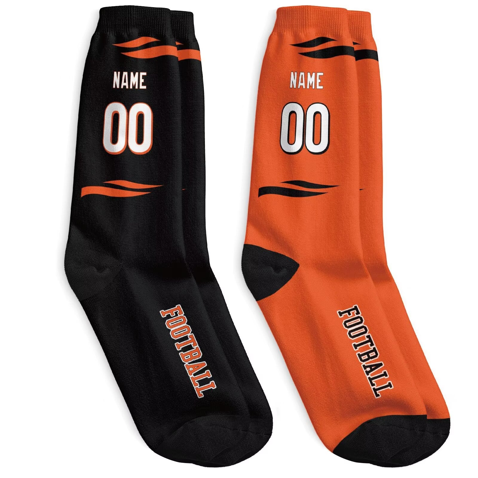 Custom Cincinnati Football Socks - Personalized Athletic Fan Crew Socks - Antking