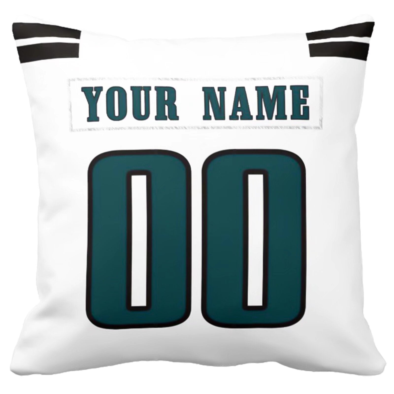 Philadelphia personalized football pillow extra product view showing custom name and number design