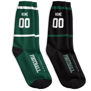 Custom New York J Football Socks - Personalized Athletic Fan Crew Socks - Antking