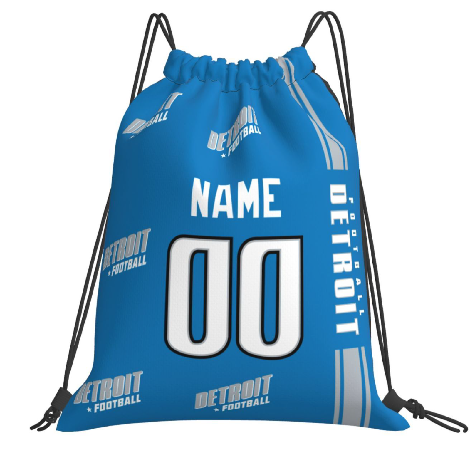 Personalized Detroit Football Sports Bag - Custom Athletic Gym Duffel for Fans - Antking