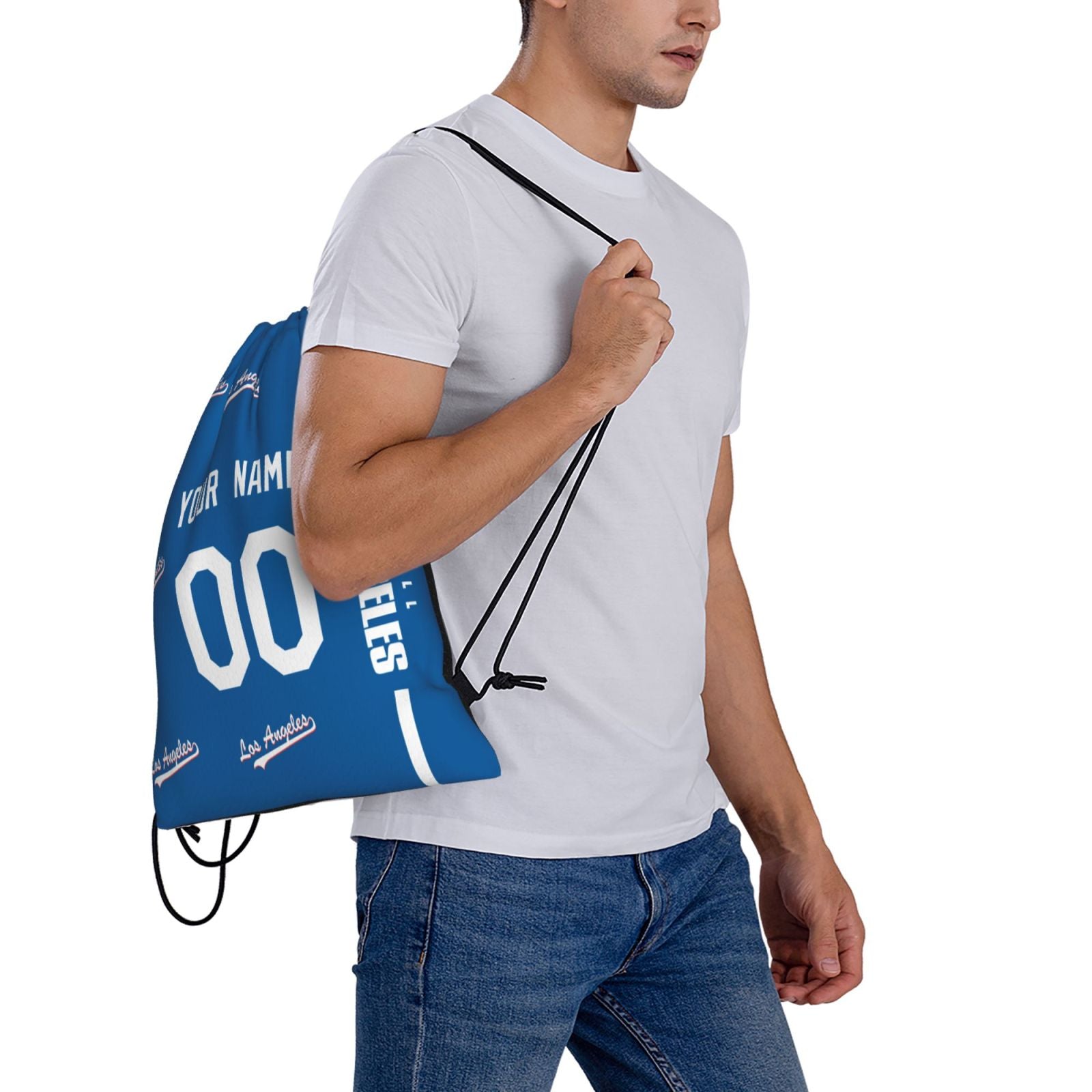 ANTKING Los Angeles Drawstring Bags Backpack Custom any Name and Number for Men Women Boy Gifts ANTKING