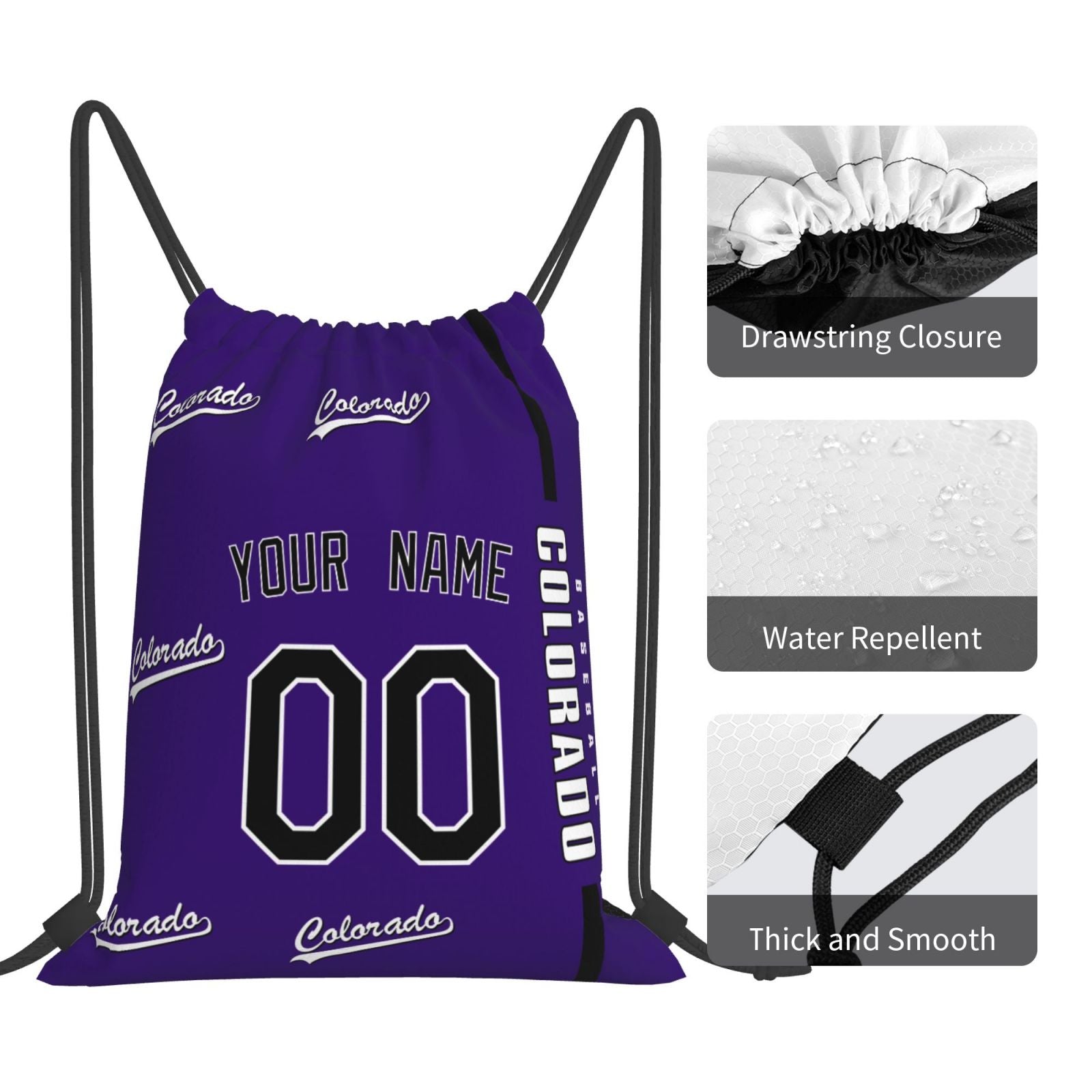 ANTKING Colorado Drawstring Bags Backpack Custom any Name and Number for Men Women Boy Gifts ANTKING