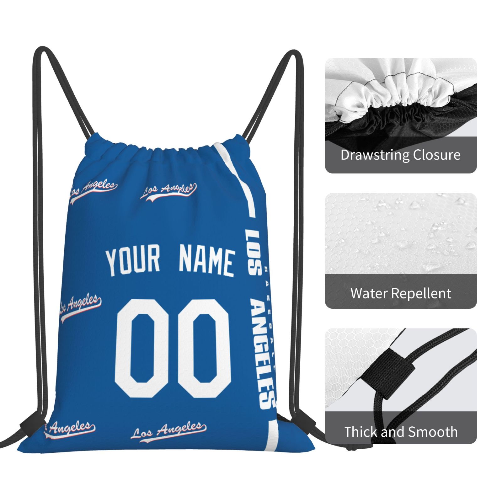 ANTKING Los Angeles Drawstring Bags Backpack Custom any Name and Number for Men Women Boy Gifts ANTKING