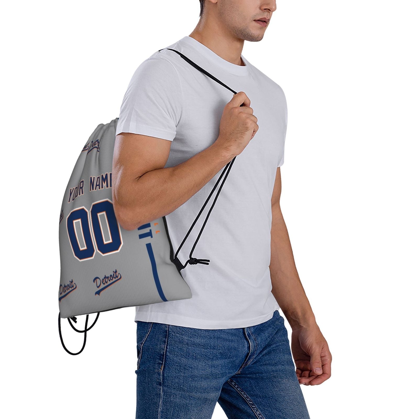 ANTKING Detroit Drawstring Bags Backpack Custom any Name and Number for Men Women Boy Gifts ANTKING
