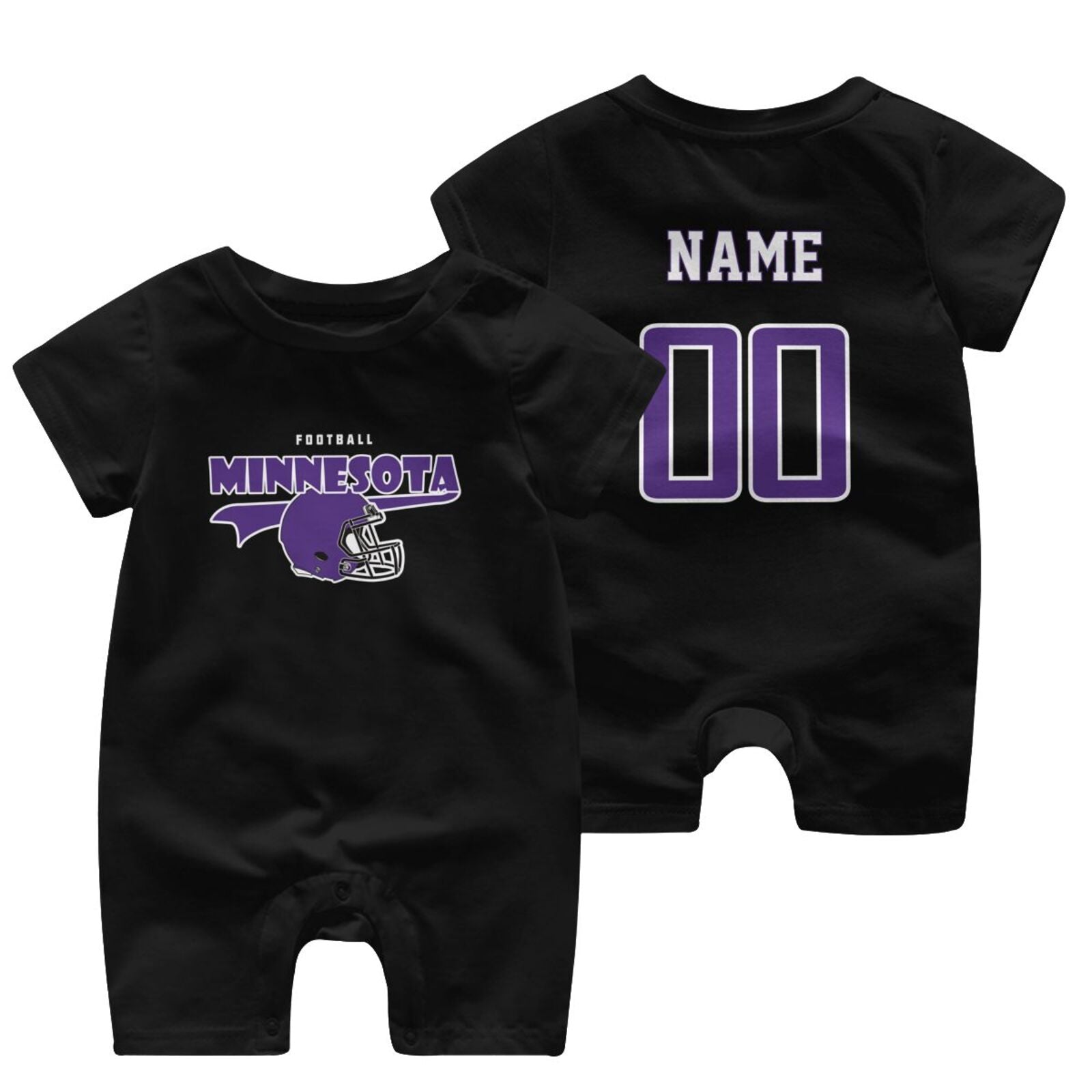 Personalized [Minnesota] Baby Onesie - Custom Football Fan Infant Bodysuit - Antking
