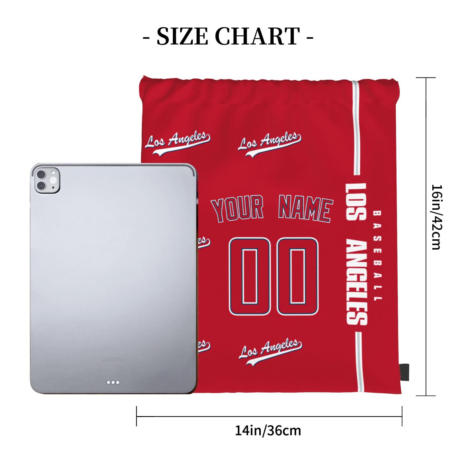 ANTKING Los Angeles Drawstring Bags Backpack Custom any Name and Number for Men Women Boy Gifts ANTKING