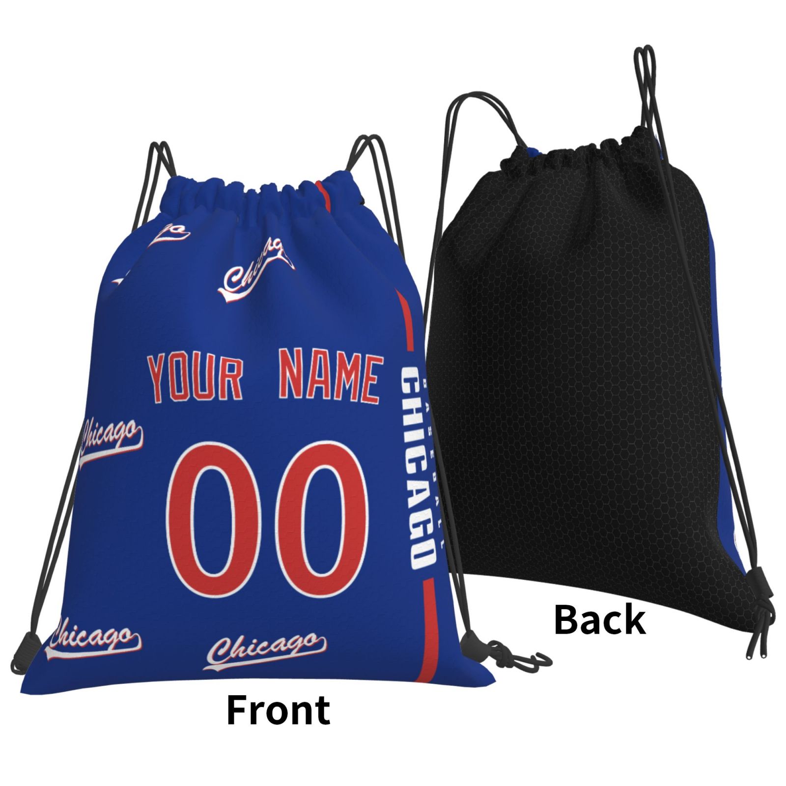 ANTKING Chicago Drawstring Bags Backpack Custom any Name and Number for Men Women Boy Gifts ANTKING