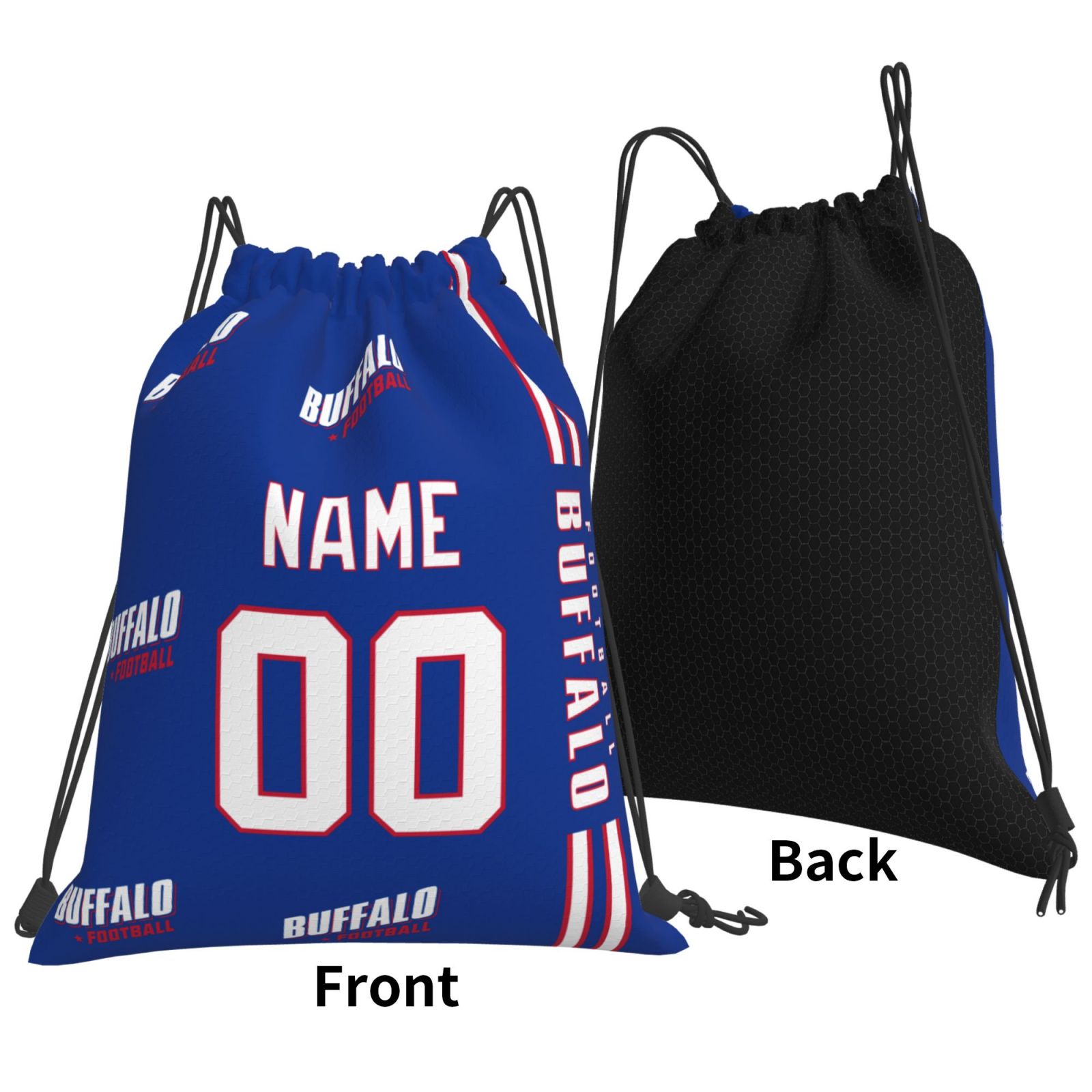 ANTKING Buffalo Drawstring Bags Custom any Name and Number Backpack for Men Youth Boy Gifts ANTKING
