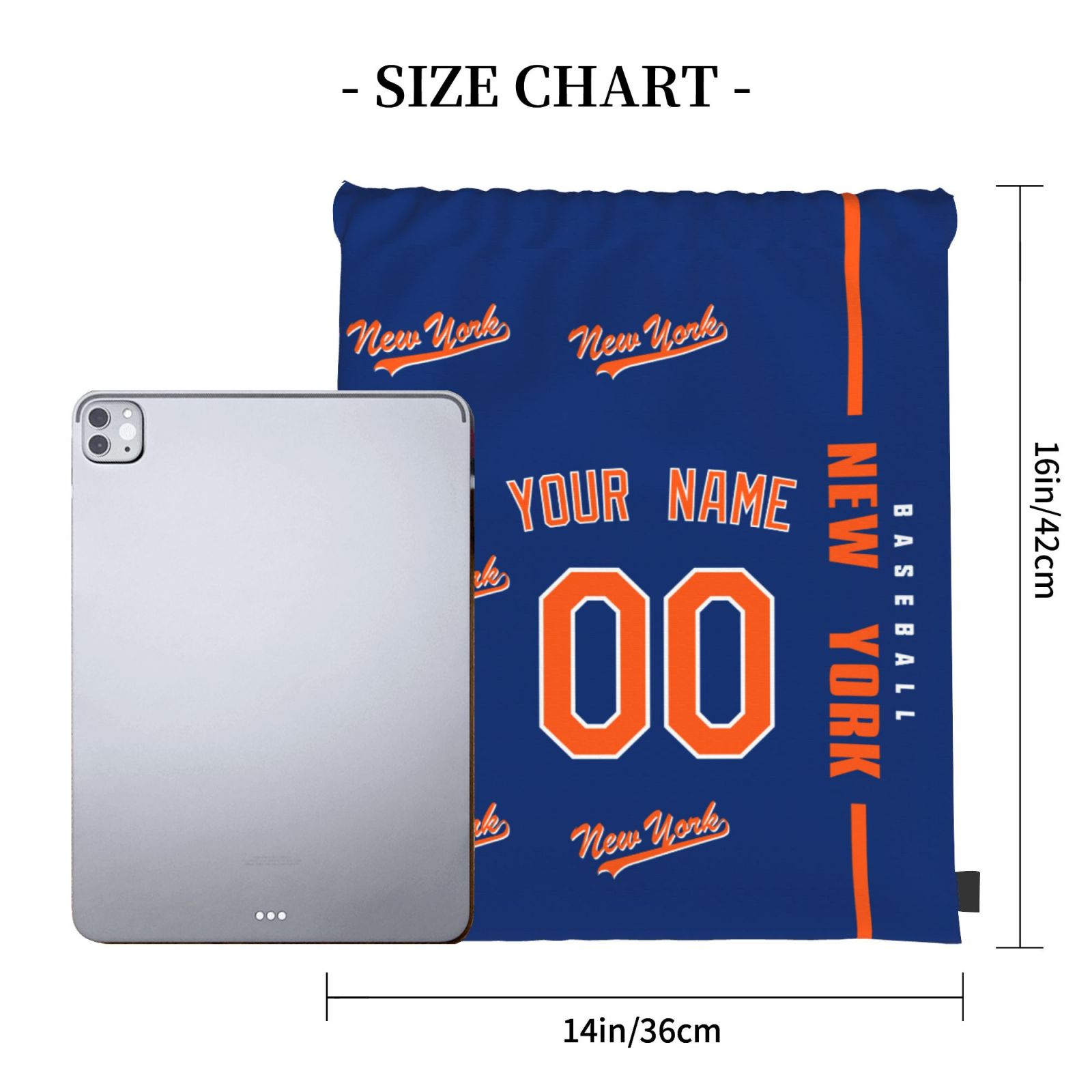 ANTKING New York Drawstring Bags Backpack Custom any Name and Number for Men Women Boy Gifts ANTKING