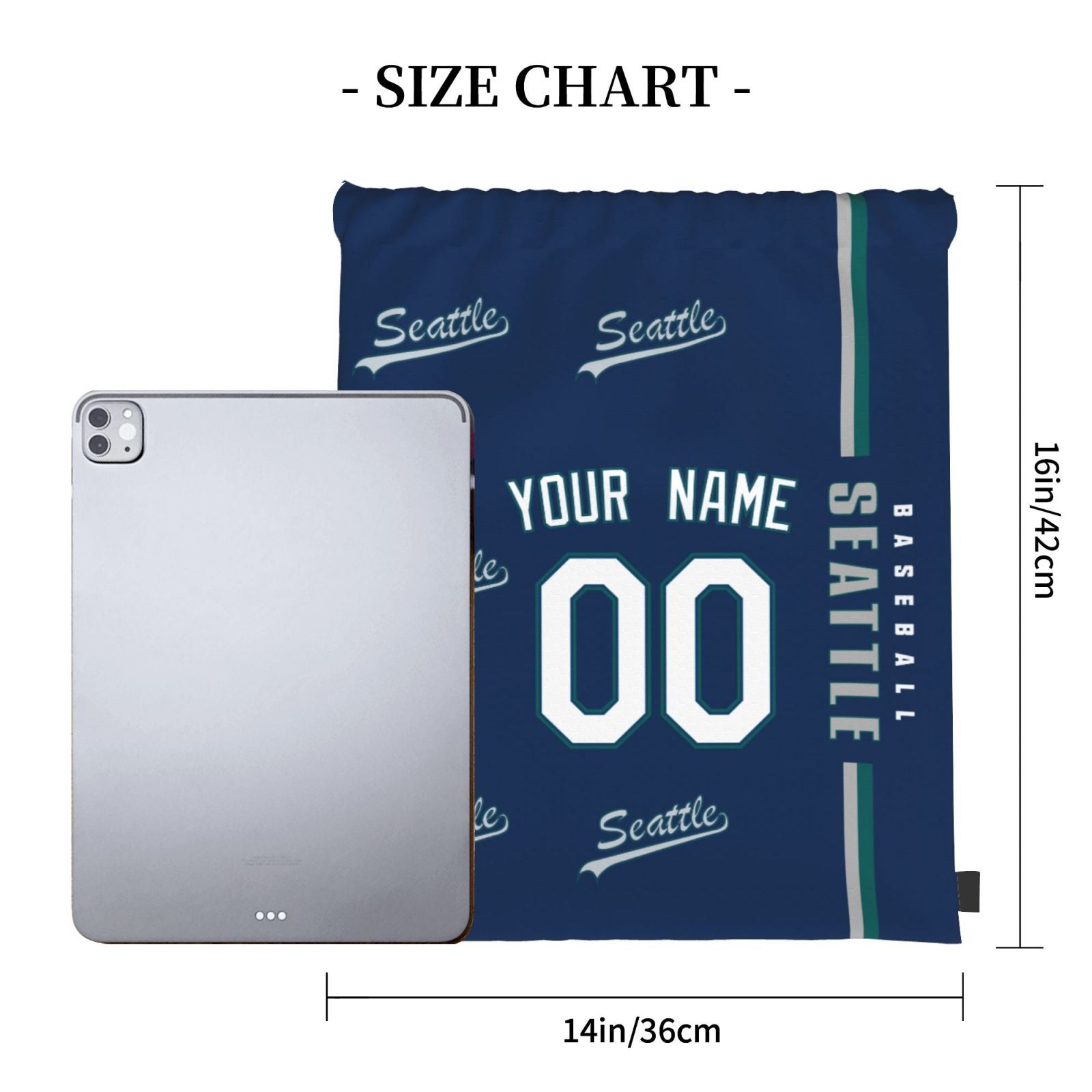ANTKING Seattle Drawstring Bags Backpack Custom any Name and Number for Men Women Boy Gifts ANTKING