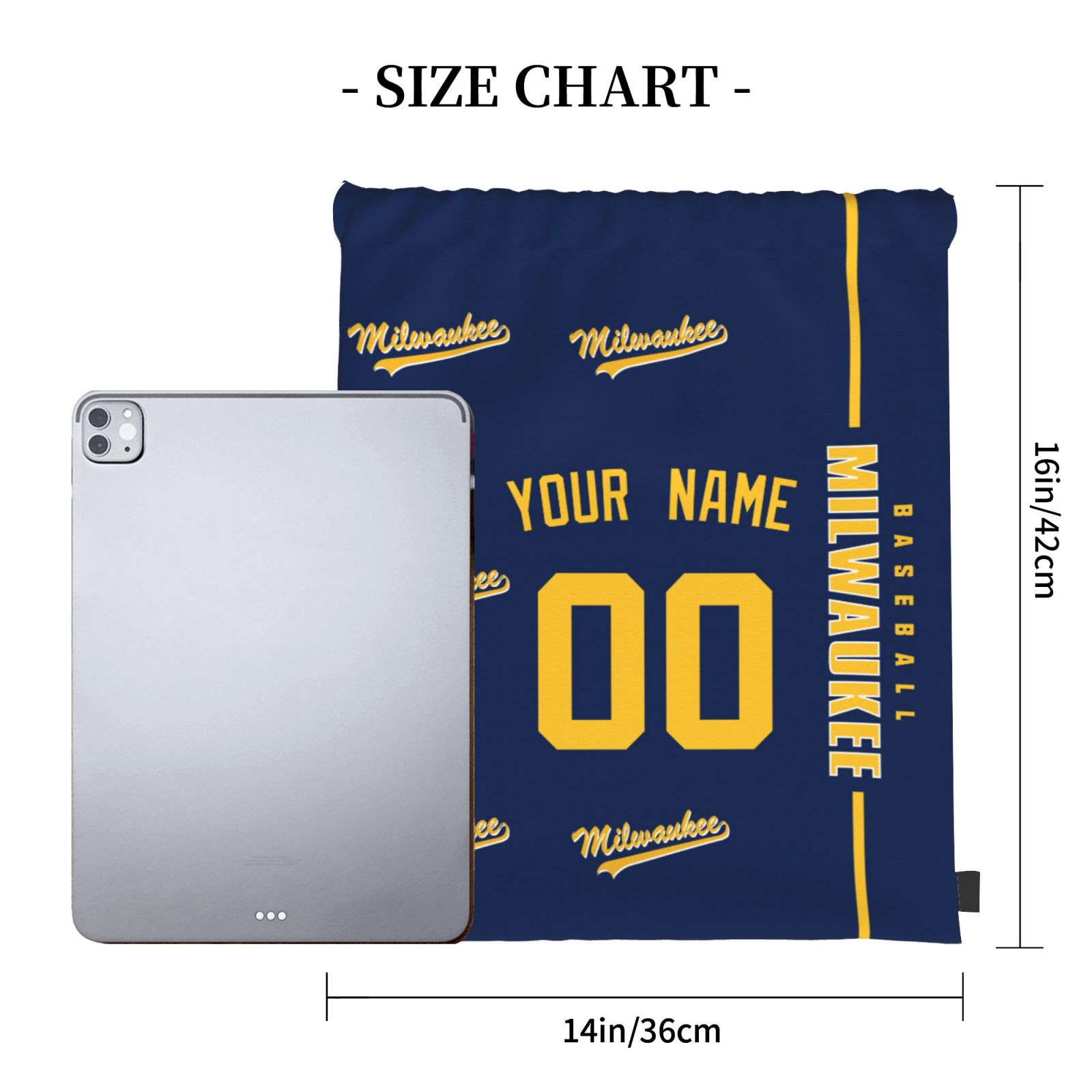 ANTKING Milwaukee Drawstring Bags Backpack Custom any Name and Number for Men Women Boy Gifts ANTKING