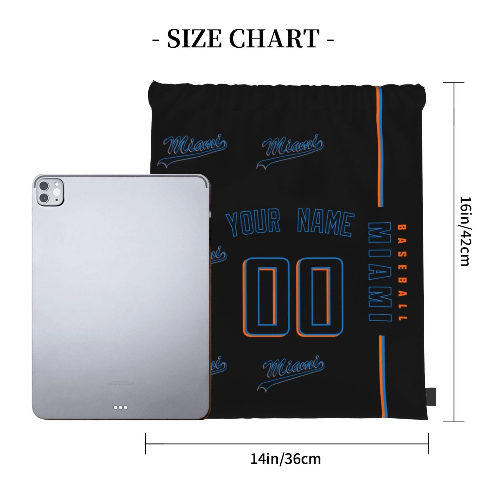 ANTKING Miami Drawstring Bags Backpack Custom any Name and Number for Men Women Boy Gifts ANTKING