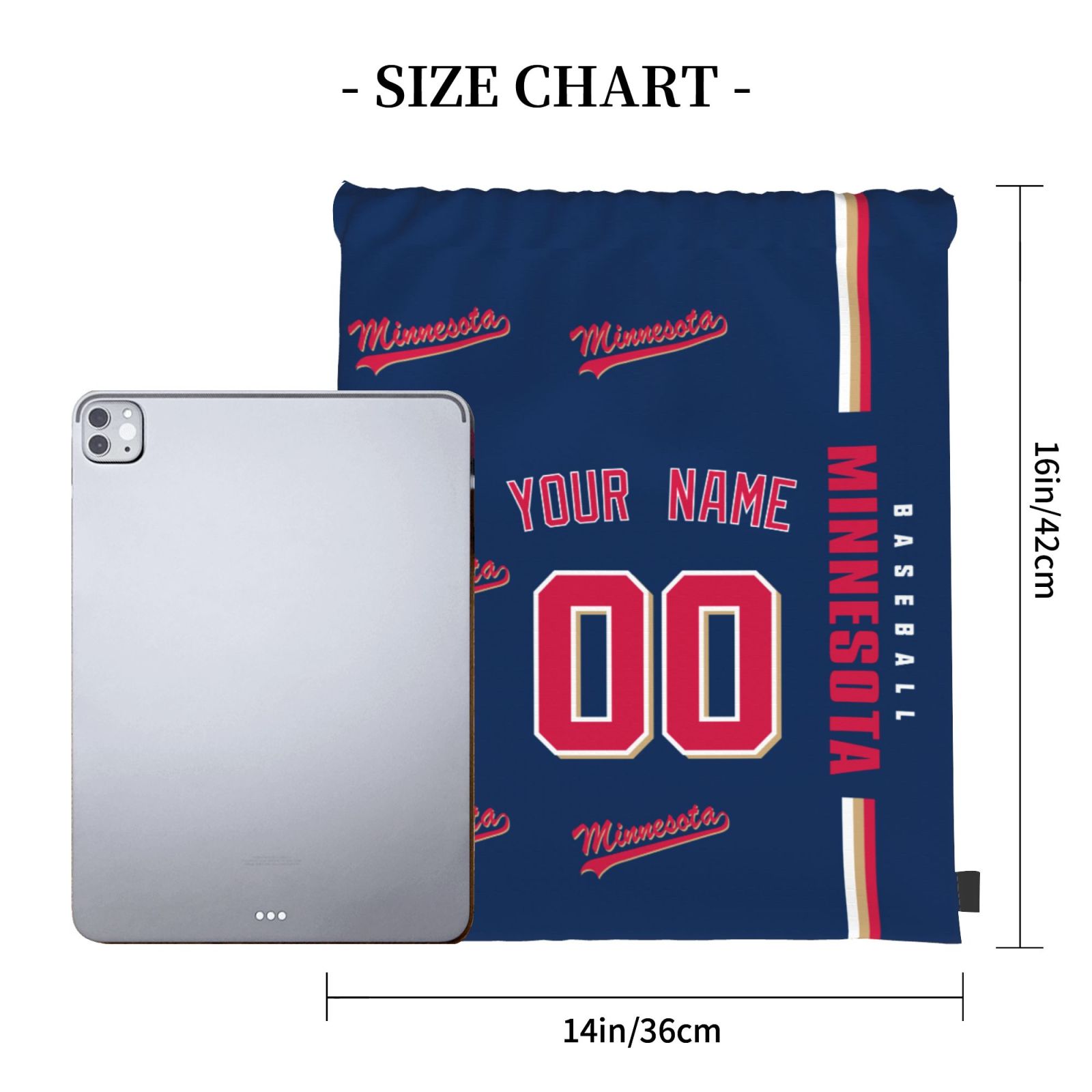 ANTKING Minnesota Drawstring Bags Backpack Custom any Name and Number for Men Women Boy Gifts ANTKING