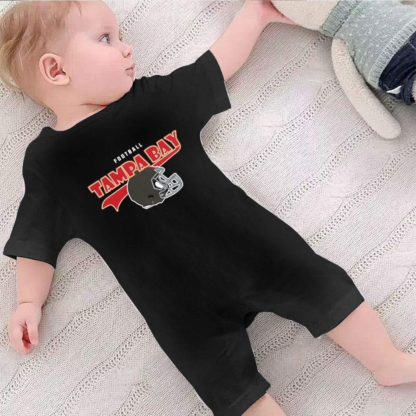 Personalized Tampa Baby Football Bodysuit - Custom Name & Number - Antking ANTKING