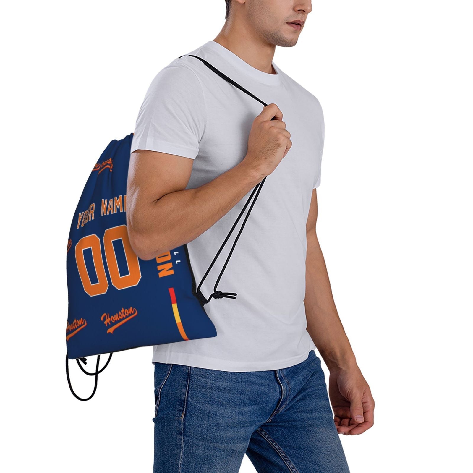 ANTKING Houston Drawstring Bags Backpack Custom any Name and Number for Men Women Boy Gifts ANTKING