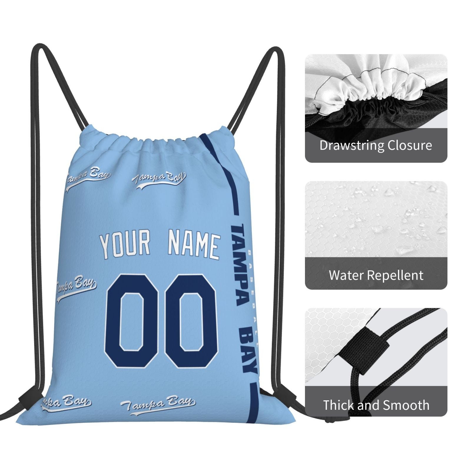ANTKING Tampa Drawstring Bags Backpack Custom any Name and Number for Men Women Boy Gifts ANTKING
