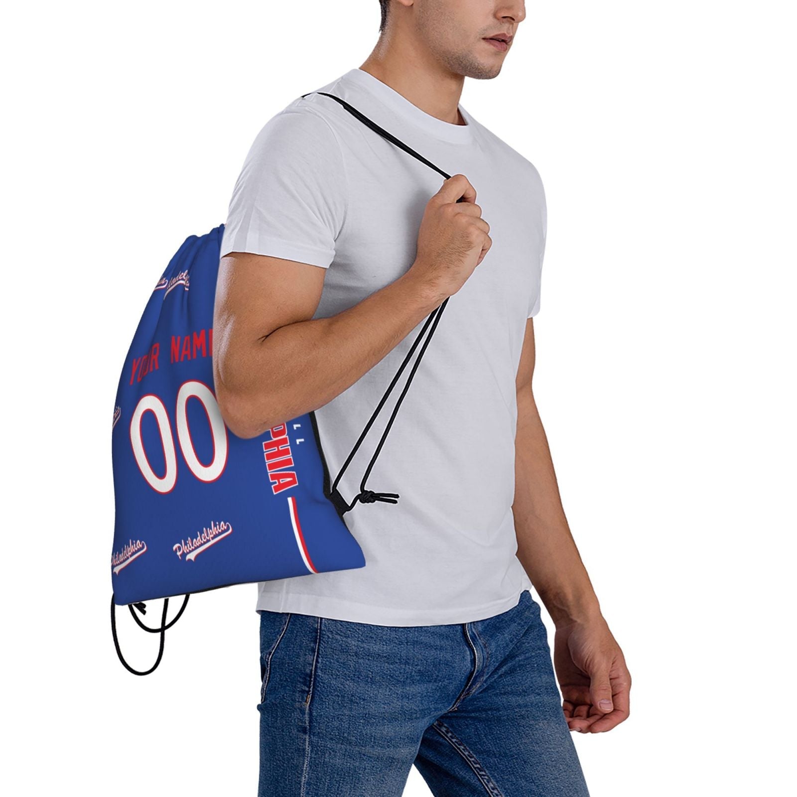 ANTKING Philadelphia Drawstring Bags Backpack Custom any Name and Number for Men Women Boy Gifts ANTKING